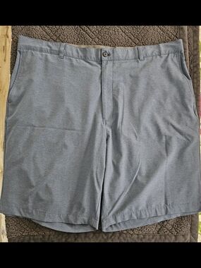 Hogan Men's Gray Flat-Front Performance Shorts